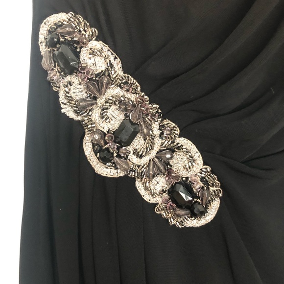 David Meister black One-shoulder dress - Picture 4 of 6